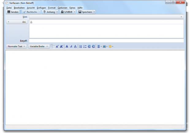 Thunderbird 5.0 - E-Mail verfassen (Bild: Mozilla)